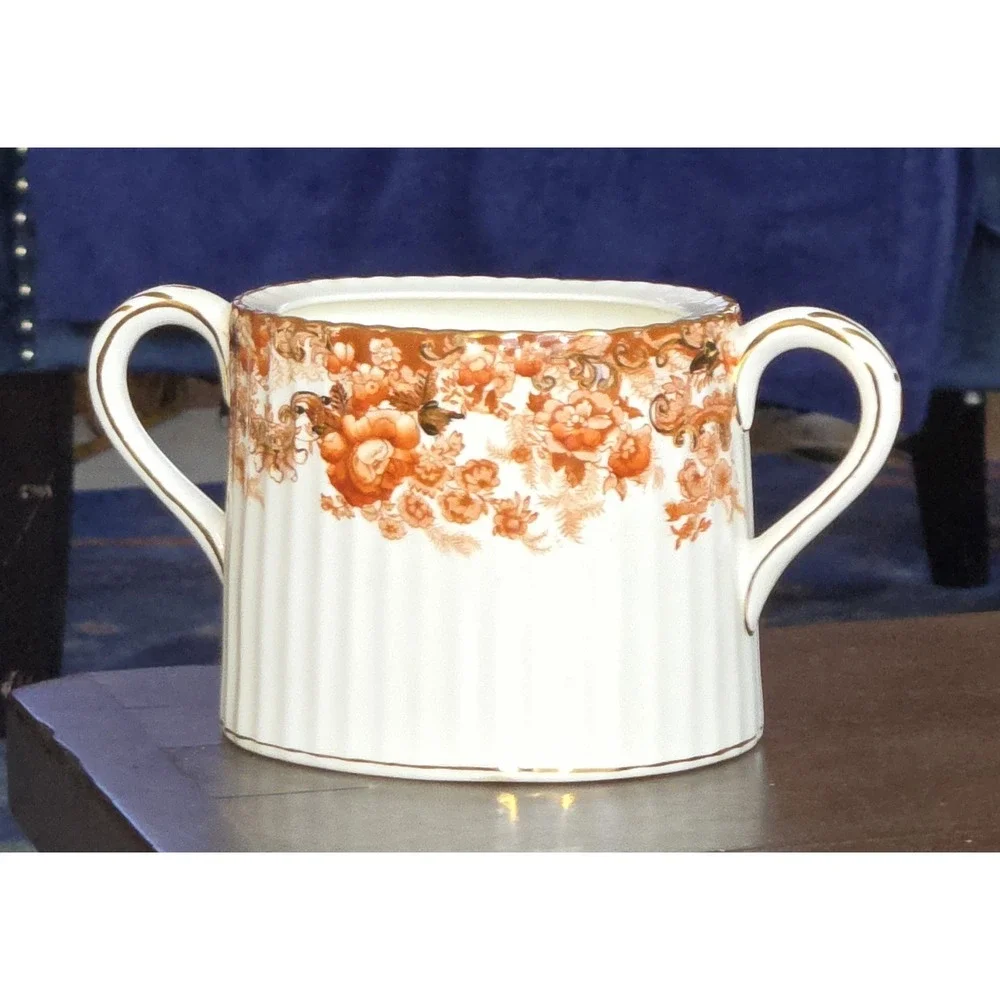Antique Sugar Bowl  By Samuel Radford, Fenton. Victorian Rust 1800's (#17)